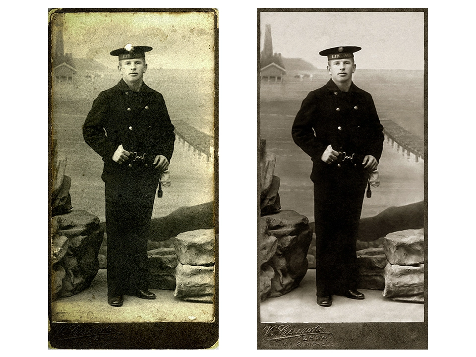 Reproduktionsaufnahme Marinesoldat, Scan vom Bild by Fotograf Michael Schalansky